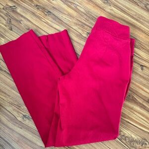 Ladies Bright Red Pants pull ons- Petite